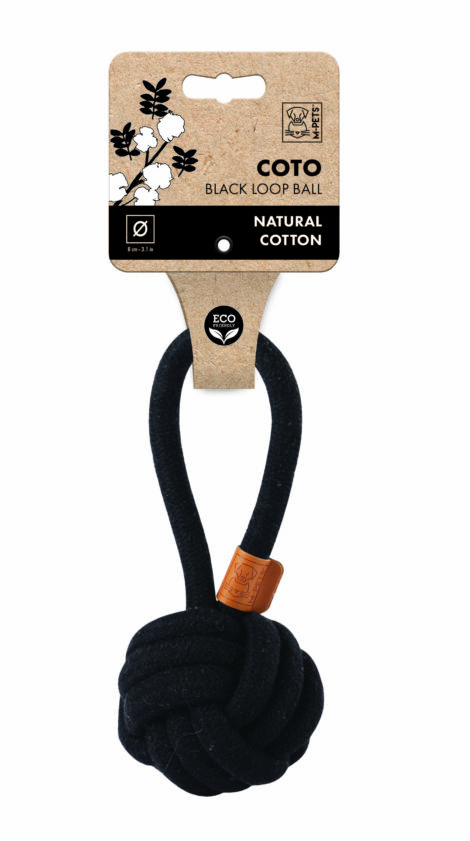 M-PETS_10646701_COTO_Eco rope dog toys_White Loop Ball_6.5 cm_#0