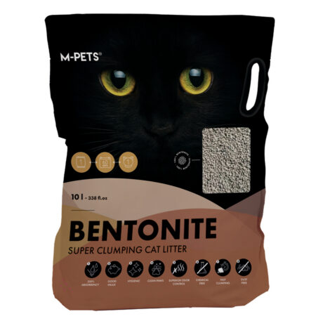 M-PETS_20121800_BENTONITE Clumping cat litter 10KG_Natural_3D SIM_SQ_CMYK_V6
