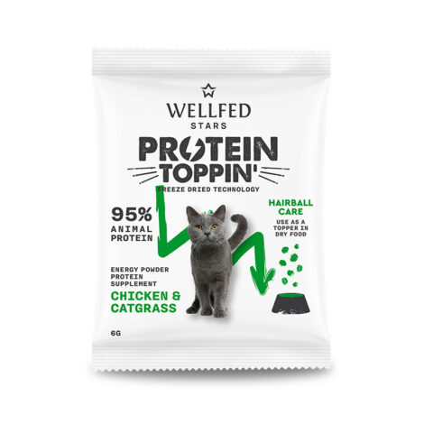 WELLFED F.D. PROTEIN TOPPIN' CHICKEN+CATGRASS 6gr